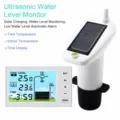 Indicateur de niveau d'eau à ultrasons solaire avec affichage numérique pour réservoir - TS-FT003 émetteur avec panneau solaire et batterie rechargeable, sans boîtier de commande de pompe à eau