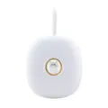 Portable digital vibration alarm clock with cute cat button and white lanyard design. - White