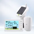 Compteur de niveau à ultrasons solaire moniteur réservoir blanc unité affichage sans fil - Blanc