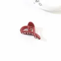 Elegante minimalistische dunkelrote Haarklammer in Herzform für Damenhaarstyling-Accessoires - Herzform (25-330)