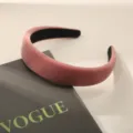 Diadema acolchada de terciopelo rosa vintage para mujer accesorio elegante moda - Terciopelo / Rojo Sandía