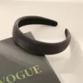Diadema acolchada de terciopelo gris oscuro vintage para un estilo retro - Terciopelo / Gris oscuro