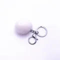 Cute fluffy pompom keychain in soft pink for bag charm - Single OPP Bag Packaging / White