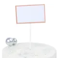 Detailweergave van een beschrijfbare taarttopper met een elegant roségouden randontwerp. - Beschrijfbaar Dubbellaags / Roségoud