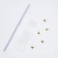 Golden star cake topper DIY craft kit with sticking dots and plastic rod - Mini Gold Star Pack of 5