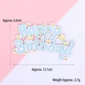Γαλάζιο διακοσμητικό τούρτας Happy Birthday με χρυσά αστέρια για πάρτι γενεθλίων - Αστέρι Διπλής Στρώσης Χρόνια Πολλά - Μπλε