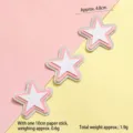 Drielaagse ster taarttopper decoratie met roze witte en zilveren glitter afwerking voor feest - Creatieve Drielagige Roze Ster (Verpakking van 3 Stuks)