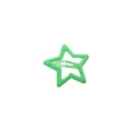 Fermaglio per capelli a stella verde lucido per donna, accessorio per capelli stile cool - Stella a Cinque Punte (3.2CM) / 1 Pezzo / Verde