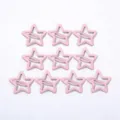 Set di 10 fermagli per capelli a forma di stella rosa, accessori metallici in stile Y2K. - Stella a Cinque Punte (4.2CM) / Confezione da 10 / Rosa
