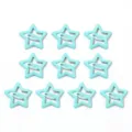 Set di dieci fermagli per capelli BB in metallo azzurro a forma di stella per ragazze - Stella a Cinque Punte (3.2CM) / Confezione da 10 / Blu lago