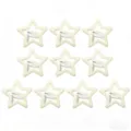 Set di dieci fermagli per capelli in metallo a forma di stella color crema chic - Stella a Cinque Punte (3.2CM) / Confezione da 10 / Crema