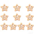 Dieci fermagli per capelli a forma di stella color pesca per ragazze, clip geometriche - Stella a Cinque Punte (3.2CM) / Confezione da 10 / Arancio chiaro