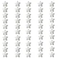Set di 50 fermagli per capelli a stella in metallo argentato per lo styling quotidiano. - Stella a Cinque Punte (4.2CM) / 50 Pezzi / Argento