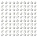 Set di 100 mollette a stella argento per frangia e styling capelli - Stella a Cinque Punte (3.2CM) / Confezione da 100 / Argento