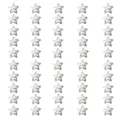 Set di cinquanta mollette per capelli a forma di stella in metallo argento lucido - Stella a Cinque Punte (3.2CM) / 50 Pezzi / Argento