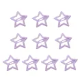 Set di 10 fermagli per capelli a stella viola pastello per uno stile dolce e alla moda - Stella a Cinque Punte (3.2CM) / Confezione da 10 / Viola chiaro