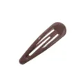 Glänzende einfarbige braune tropfenförmige Haarklammer für Mädchen für das Haarstyling - Einzelstück / Dunkelbraun
