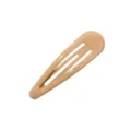 Minimalistische glänzend beige tropfenförmige Metall-Haarspange für Damen und Mädchen - Einzelstück / Camel