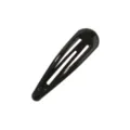 Glänzende schwarze Tropfen-Haarklammer für Damen, klassisches minimalistisches Haar-Accessoire - Einzelstück / Schwarz