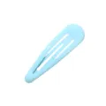Glänzende hellblaue Wassertropfen-Haarspange, minimalistisches Haar-Accessoire für Damen - Einzelstück / Himmelblau