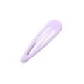 Pastellfarbene lavendelviolette Tropfen-Haarspange aus Metall mit glänzendem Finish - Einzelstück / Taro-Violett (#31)