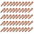 Set mit 40 minimalistischen braunen Wassertropfen-Haarklammern für Damen in mattem Design - 50 Stück/Packung / Rotbraun