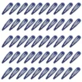 Professionelles Set mit 50 marineblauen Tropfen-Haarklammern aus Metall für tägliches Styling - 50 Stück/Packung / Marineblau