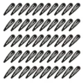 Set mit 50 klassischen professionellen schwarzen Metall-Haarspangen in Tropfenform - 50 Stück/Packung / Schwarz