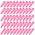 Großpackung mit 50 pinkfarbenen Snap-Haarclips für Frauen mit glänzender Oberfläche - 50 Stück/Packung / Hellrosenrot