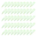 50er Set minzgrüne matte Schnapp-Haarspangen in Tropfenform für Damen und Mädchen - 50 Stück/Packung / Mintgrün