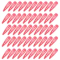 Set mit 50 leuchtend rosa Haarklammern aus Metall in klassischer Tropfenform für Damen - 50 Stück/Packung / Wassermelonenrot