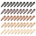 Set mit 50 Haarklammern in neutralen Farben, stilvolles Tropfendesign für Damen - 50 Stück/Packung / Kaffeeserie