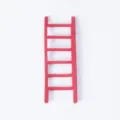 Miniatuur rode decoratieve ladder voor taarttoppers en feestdecoratie in ins-stijl. - Set van 3 / Rood