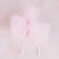 Elegante lichtroze tule cake topper in balletstijl met linten voor verjaardagsdecoratie - Roze Ballet Gaas (1 Stuk) / 1 Stuk / Roze