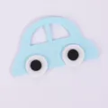 Lichtblauwe EVA-schuim cartoon auto taarttopper voor een verjaardagsfeestje baby - Blauwe Auto