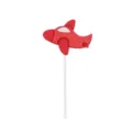 Topper per torta a forma di aereo rosso in schiuma EVA per decorazioni di compleanno. - Aereo Rosso Brillante