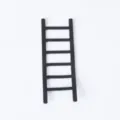 Mini scala decorativa nera per eleganti decorazioni di torte di compleanno - Set di 3 / Nero