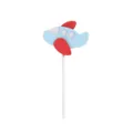 Decorazione torta a forma di aereo cartoon in schiuma EVA blu e rossa per compleanni bimbi - Aereo con Ali Rosse