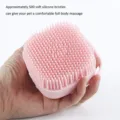 Brosse de bain en silicone pour animaux, poils de massage doux pour chiens et chats. - Brosse à tête souple moussage facile / Carré Rose