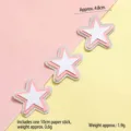 Set of pink and silver glitter star cake toppers for baby birthday party decorations - Layered Pink Star - 3 Pcs/Pack / 3-Pack