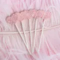 Set van 6 dromerige roze glitter hartvormige taarttoppers voor romantische verjaardagsfeestjes - Effen Roze Hart (Set van 5)