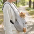 Sac à dos de transport pour animal en résille respirante grise, sac bandoulière avant chat - M / Sac à dos / Gris