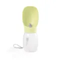 Tragbare Haustier-Wasserflasche für Hunde und Katzen, Outdoor-Reise-Trinkbecher mit Auslaufsperre. - Silikonstopfen Wasserbecher / Gelb