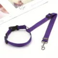 Ceinture de sécurité pour chien violette laisse de voyage pour animaux en métal - Violet