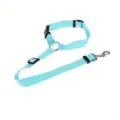 Blue Dog Car Safety Belt Pet Seatbelt Adjustable Nylon Leash Travel Strap for Car Backseat - Sky Blue