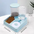 Mangeoire automatique pour animaux de compagnie avec double bol et distributeur d'eau taille. - 27*26*23 cm / Vert