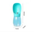 Bouteille d'eau portable pour animaux, chiens et chats, distributeur extérieur, 206x76mm. - Tasse à Eau en Silicone / Bleu lac