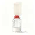 Tragbare Hunde Trinkflasche für unterwegs Haustier Reiseflasche mit Fressnapf Rot 850ml - Wasser und Futter 1100ml Wasser Plus 160g Futter / Weiß