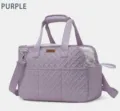Sac de transport pour animal matelassé violet avec bandoulière et poches pour chats et petits chiens. - Violet