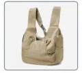 Sac à dos matelassé kaki pour animaux avec oreilles d'ours, respirant pour chats et chiens. - Kaki